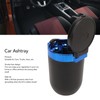 2Pcs Car Ashtray with LED Blue Light Portable Removable Car
