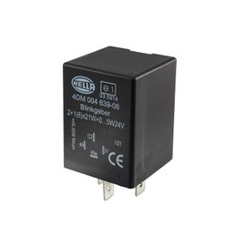 HELLA 4DM 004 639-061 Flasher Unit - 24V - 4-pin connector - mounting - Electronic - with holder