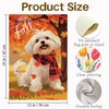 Hello Fall Garden Flag 12x18 Double Sided, Maltese-Dog Garden Flag