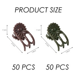 100 Flower Support Clips, Plant Growth Fixing Clips, Plastic Plant Support Clips, Reusable Plant Clips.