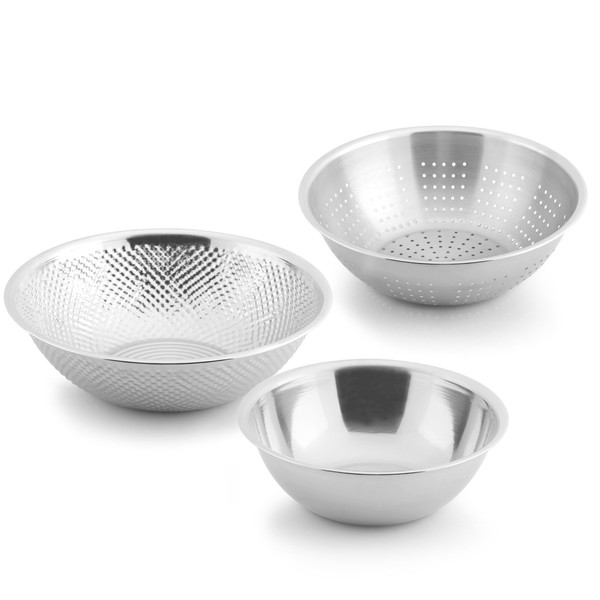 Stainless steel mixing bowl/rice hamburger No. 1 + No. 3