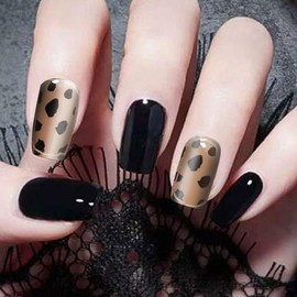 NAILDOKI Nail Stickers 20 Pieces Full Wraps Nail Polish Strips, Self-Adhesive Gel Nail Art Decals for Women Girls