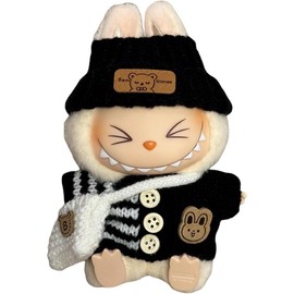 Clothes set for Playing Labu, Clothes only - 17cm long， Doll Outfit with Accessories, Gift, For Fun, designer luxury jumpsuit:_style b