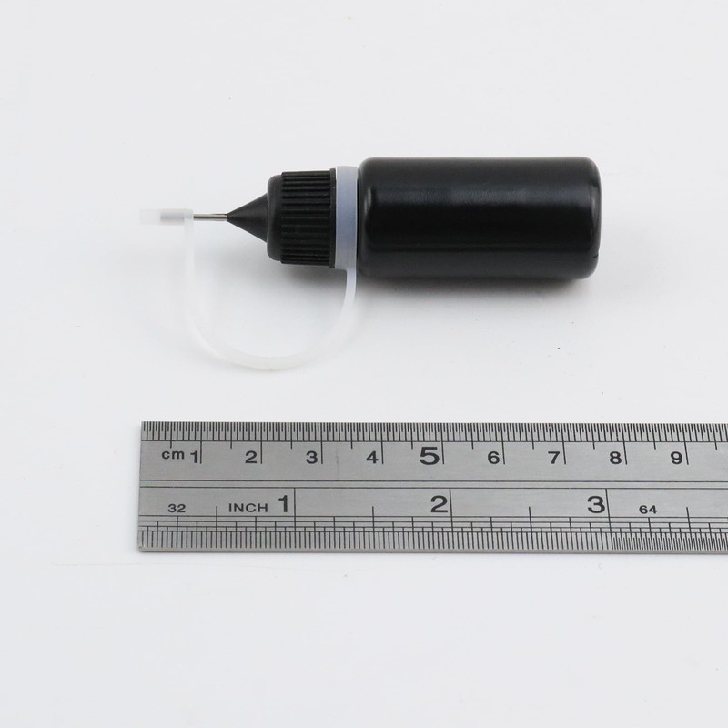 T Tulead Black Tip Applicator Metal Needle Plastic Bottle 10ml