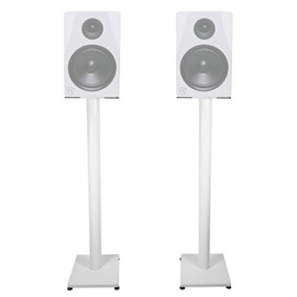Rockville Pair RS37W V2 37" Steel Bookshelf Speaker/Studio Monitor Stands, 60 lbs Capacity, Cable Management, Anti-Vibration Pads, Adjustable Feet, for Home Audio and Studio Monitoring