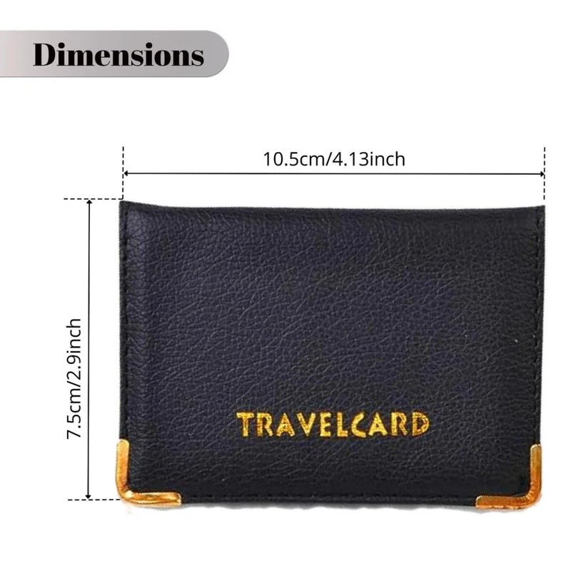 MAKKAI Unisex Soft Leather Travel Card Bus Pass Holder Credit