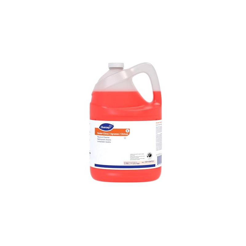 Diversey 101109753 Stride Citrus Neutral Cleaner, Commercial Floor Cleaner, Citrus