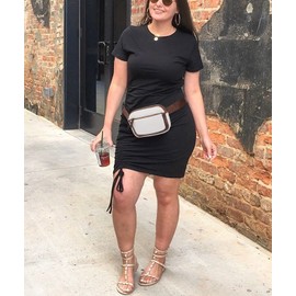 Bumbag for Women Sports Waist Pack Ladies Travel Shoulder Bag Vintage Vegan Leather White