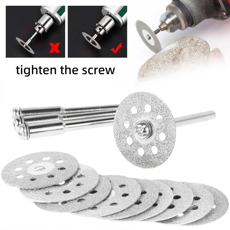 20 Pieces 22mm Diamond Cutting Wheel with 4 Pieces 3