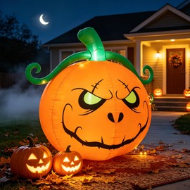 5FT Halloween Inflatables Pumpkin Outdoor Decorations Yard Decor