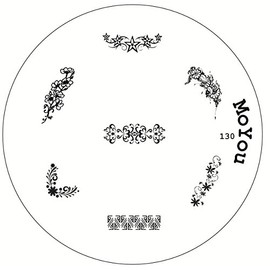 Original MoYou Nail Art Image Stamp Plate Number 130 Manicure Design