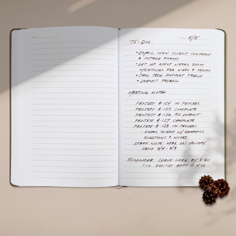 ZICOTO Aesthetic Thick Linen Journal Notebook For Women - Modern