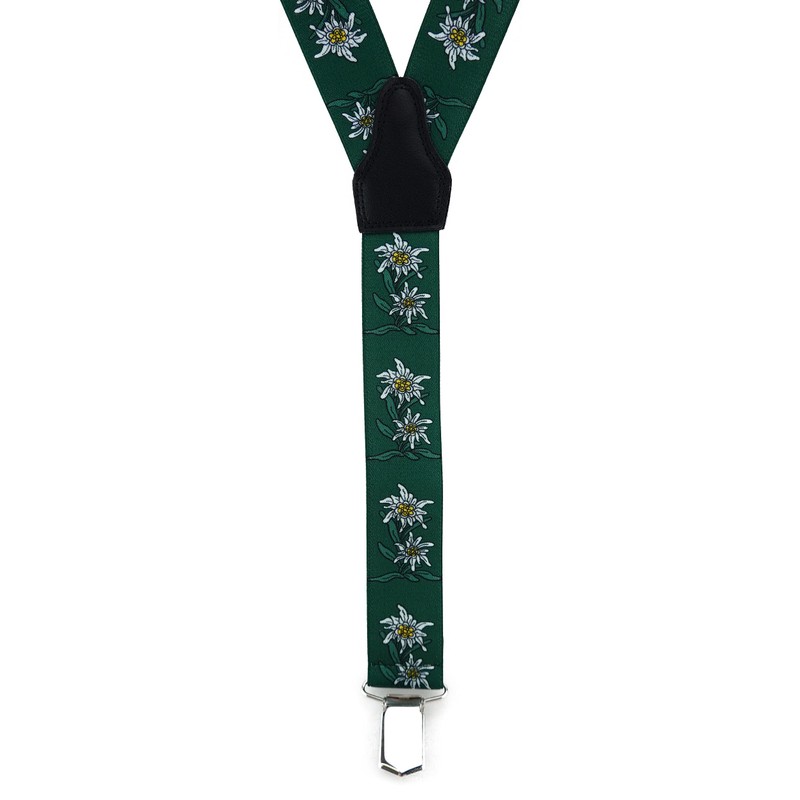 TigerTie Unisex Y-shaped braces with 3 extra strong clips, patterned,