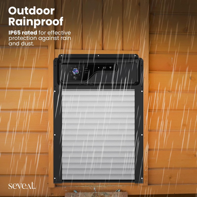 Seveat Automatic Chicken Coop Door with HD Camera, Solar Powered
