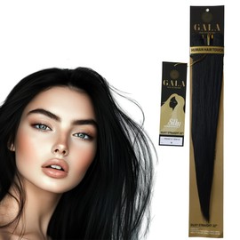 Gala Silky Extension Cabello Lacia 100% Fibra Natural 22 Pulgadas (#1B Negro Intermedio)