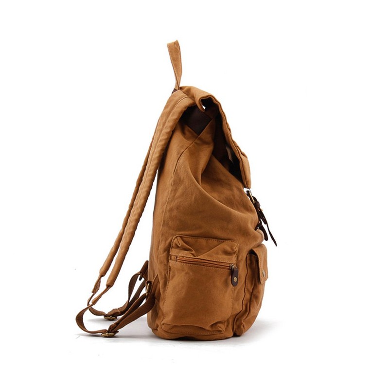 Yimidear Canvas Rucksack, Herren Damen Vintage Rucksäcke Retro Schulrucksack Wanderrucksack