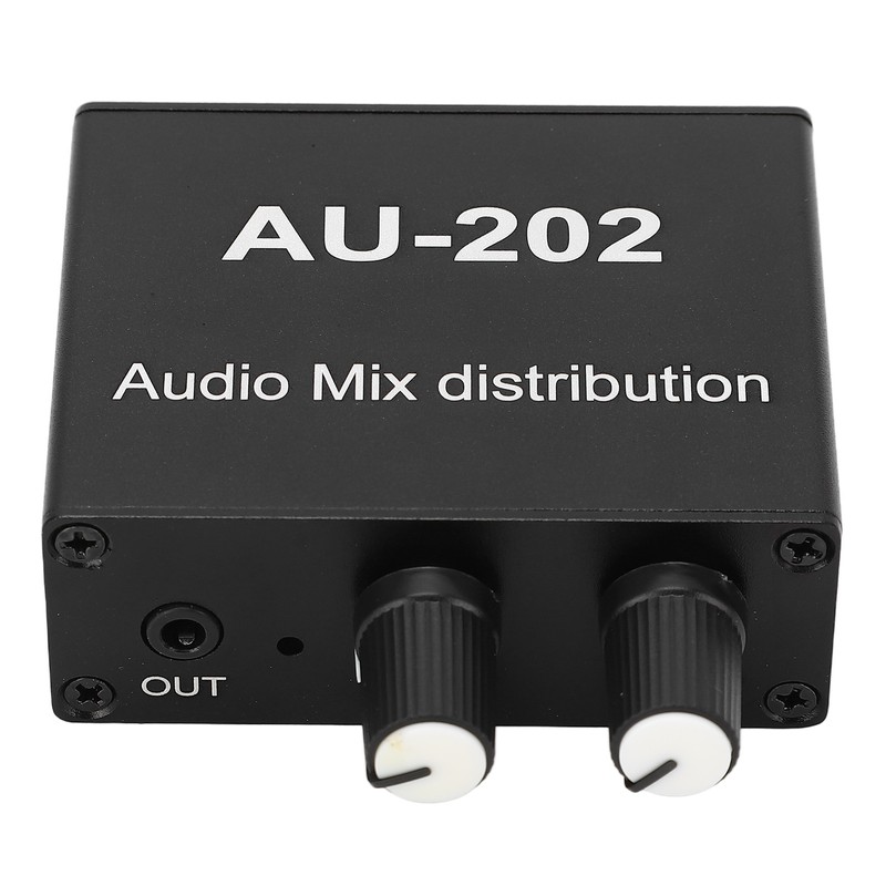 Stereo Mixer Audio Distributor 2 Input 2 Output 3.5mm Jack