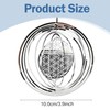 3D Rotating Wind Spinner, Hanging Garden Ornament with Spiral Design,