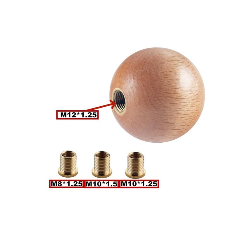 DEWHEL Real Wooden Gear Shift Knob 4 Speed 5 Speed