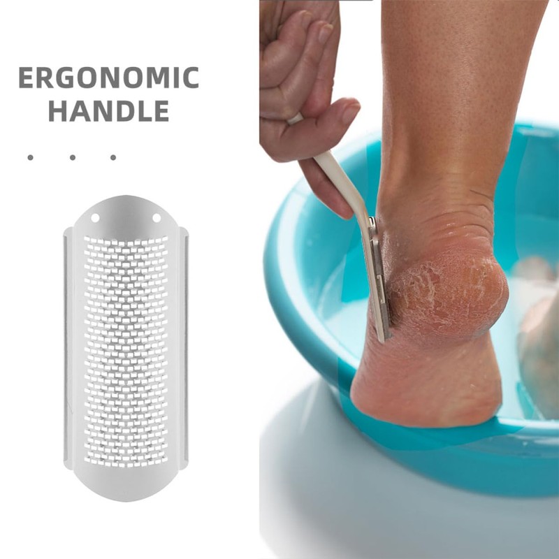 IWOWHERO Ergonomic Handle Foot Scraper Tool Stainless Steel Blades for