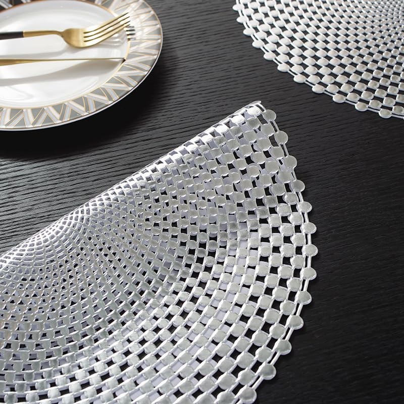 Hosoncovy 4 Pack Decorative PVC Placemats - Hollow Dining Table