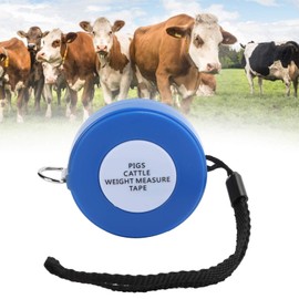 Cattle Weight Tape Measure, 2.5m Retractable Farm Animal Measuring Equipment Pig Body Part Portable Circumferences Weightband Waterproof Contrast Ruler PVC Scales Tool for Beef Livestock Height Bust