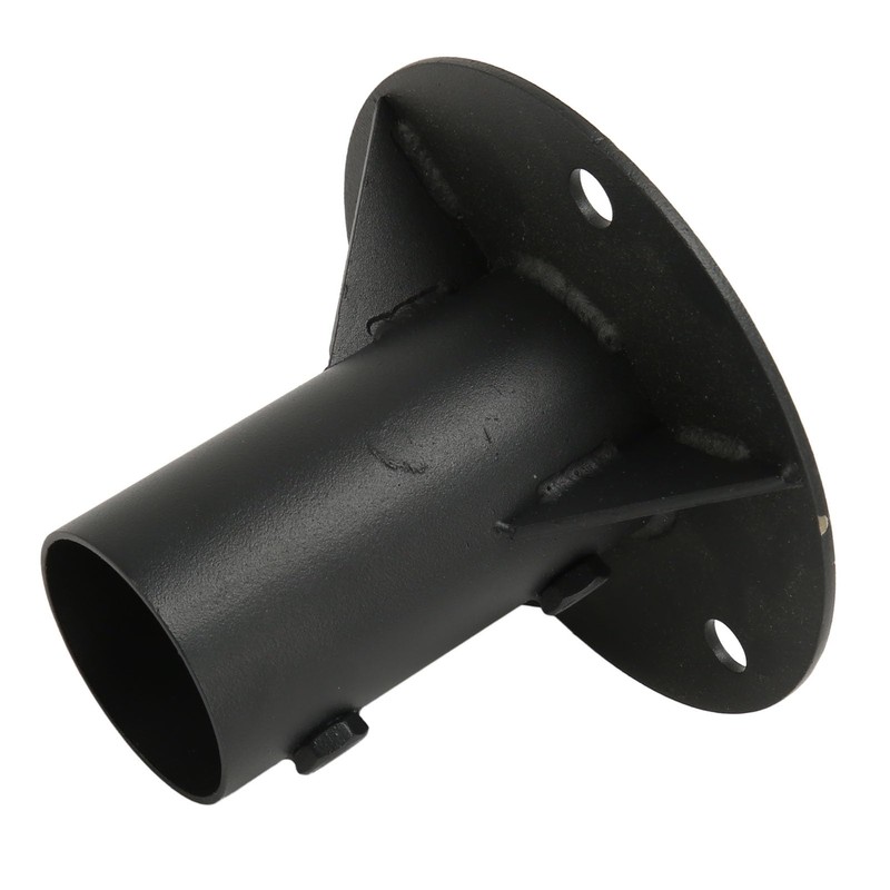 Chain Link Fence Pole Floor Flange, Heavy, Solid Fence Post