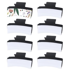 ASUNFO 8 Pcs Sublimation Hair Clips Blanks Heat Transfer Hair Claw Clips DIY Hair Accessories for Women