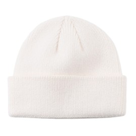 MniJiza Newborn Baby Beanie Hat Infant Winter Knit Hats Toddler Boys Girls Warm Cap (0-6M, White)