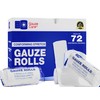 Gauze Rolls Pack of 72 – Premium Quality Lint and