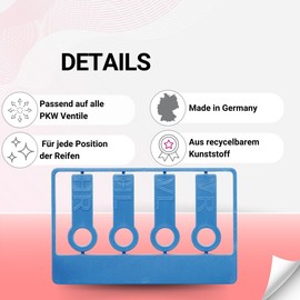 Tyre Marking Set Labeled Tyre Marking for Tyre Change Reusable Universal Suitable for All Valve Caps Wheel Markers (Blue)