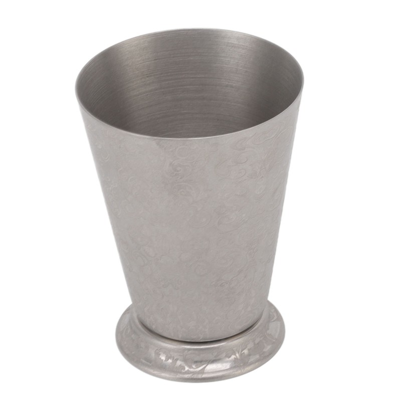 Stainless Steel Mixing Glass Shaker Floral Engraving Pattern Metal Drink