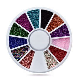 Mishi Cloud Nail Art 3D Caviar Mini Metal Ball Gold Silver Micro Steel Beads Decorative Parts