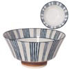Minoru Pottery Mino Ware Suju 150 Bowl, Striped Pattern