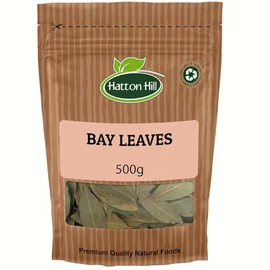 Bay Leaves 500g by Hatton Hill | Dried, Laurel Leaf, Aromatic & Flavourful Whole Leaves for Cooking, Herbal Tea and More