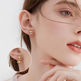 CRMAD Sloth Stud Earrings - Sterling Silver - Modern Stud - Sloth Theme