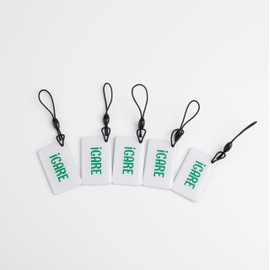 5 IC RFID-Token, EFID-Schlüsselanhänger, RFID 125KHz Nur-Lese-Tag-Token, für ICARE Fingerprint Schließzylinder Smart Lock Türschloss, Weiß