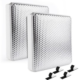 Cyrico RV Skylight Insulator 2 Pack, 14" x 14" x 2.8" RV Vent Cover, Blackout Vent Pillow with Reflective Surface, Shade for Energy Savings 3 Layer Reduces Heat Transfer, Fits Camper/Trailer Roof