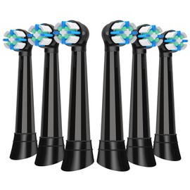 IO Replacement Heads Compatible with Oral B IO 2/3/4/5/6/7/8/9/10 Series Electric Toothbrushes, Medium Softness Brush Heads Compatible with Oral B iO for Teeth and Gums Care (Black)