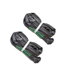 Black Spanset Round Slings 2-Pack for Aerial Hoop Rigging safety rated nylon sling for Yoga Hammock Aerial Silks Wrap Over Tree Limbs or Beams (0.75 M/ 2'5" FT)