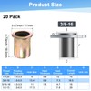 M METERXITY 20-Pack 3/8"-16 UNC Rivet Nuts, Carbon Steel Knurled