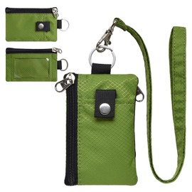 Kaaipee Pass Case, Coin Purse with Neck Strap, Neck Holder, Commuter Holder, Card Case, Commuting to Work, School, Coin Wallet, Mini Wallet, Thin, green