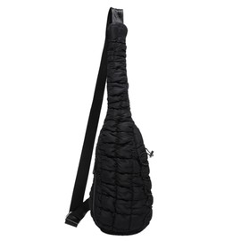 Micmores Chest Bag Women's Puffer Crossbody Bag Women's Quilted Bag Women's Small Shoulder Bag Stylish Sling Bag Bum Bag Women Shoulder Bags for Outdoor Sports, Travel, Cycling, black