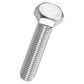 Kozelo 5 Pcs Hex Head Screws Bolts - [M8-1.25x40] 304 Stainless Steel Grade A2-70 Fully Threaded Hex Tap Metric Hexagon Head Machine Bolts Right Hand External Hex Drive, Silver