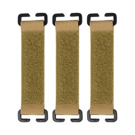 Pack of 3 Tactical Velcro Patches Board, Patches Hanger, MOLLE Mounting, Portable Velcro Display Holder for Outdoor Backpack, Tactical Vest, Molle System, Brown (mud-coloured), Classique