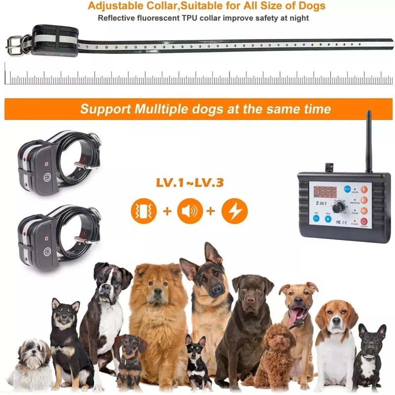 Justpet Wireless 2 in 1 Electric Dog Fence Containment System