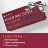 Purple Vacuum Wine Preserver - Leak-Proof Pump & 4 Resealable