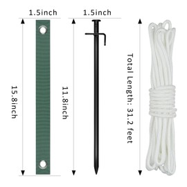 Tree Stake Kit, Heavy Duty Steel 11.8 Inch Steel Tree Stakes and Supports for Young Tree Anti Strong Wind, Leaning Tree Anchor Straightening Kit (4)