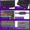 Mechanical Gaming Keyboard Wired RGB Backlit 104 Keys ABS Blue