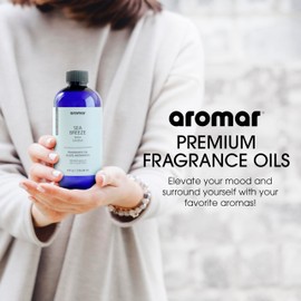 AROMAR Premium Fragrance Oil, Long-Lasting, Reinvigorating Uplifting Aroma for Aromatherapy, & Household Uses. Assorted 8oz scents 4pk